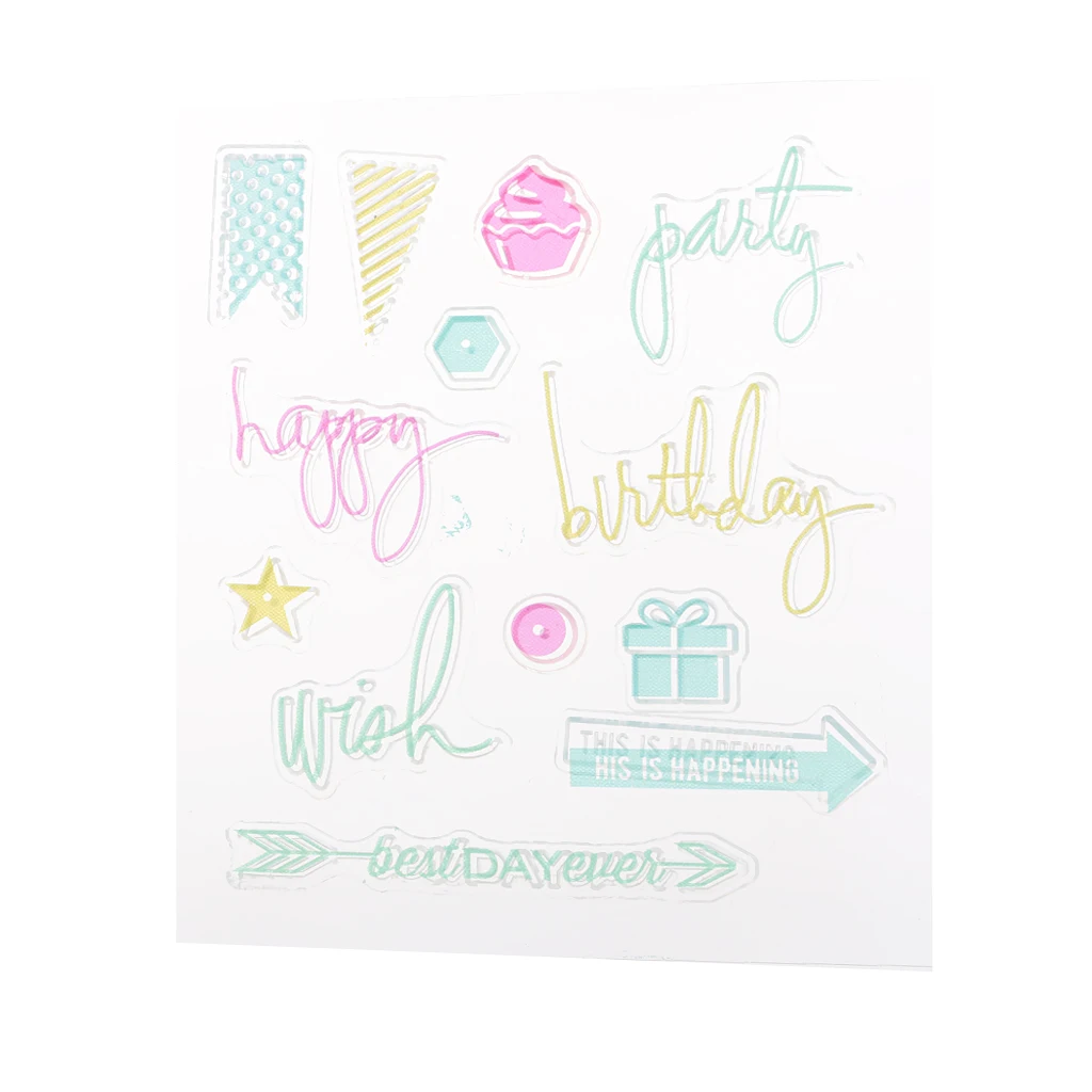 Ice Cream Silicone Clear Rubber Stamp Seal for Scrapbook, Diary, Photo Album, Christmas Xmas Card Making, DIY Craft