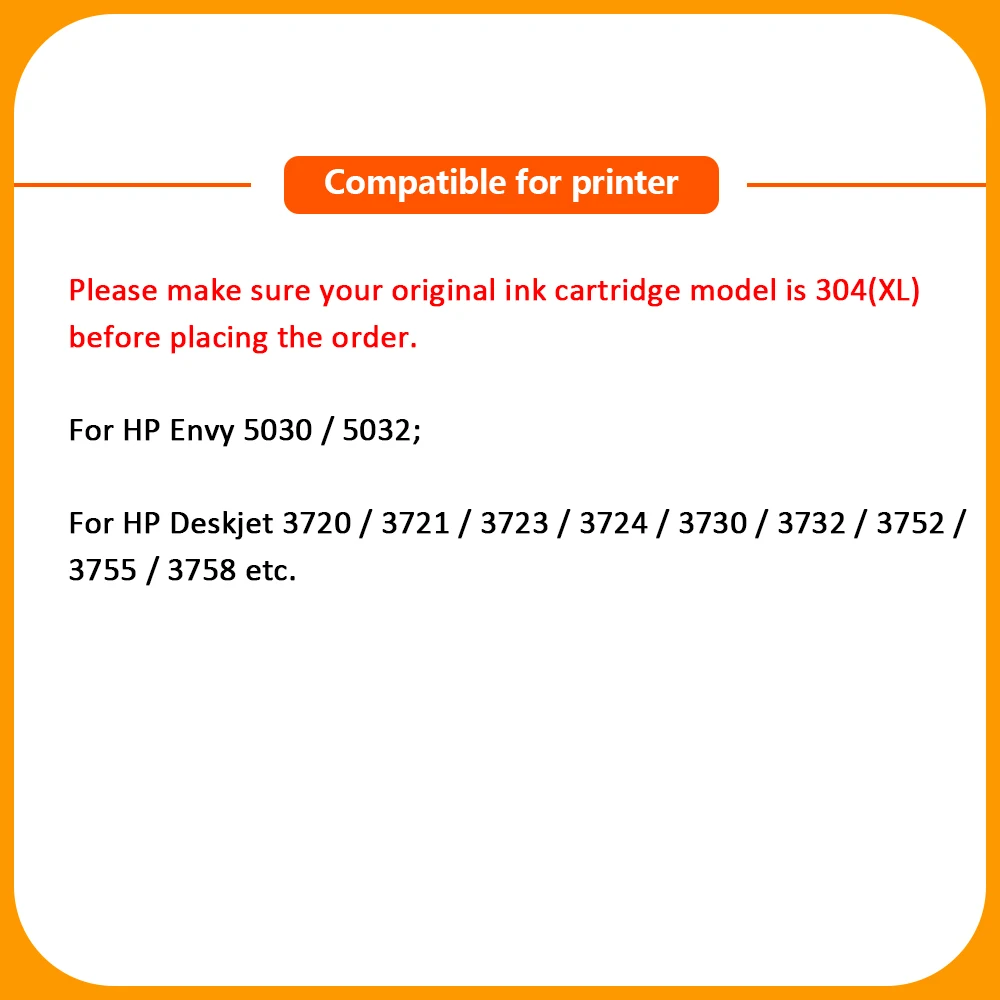Xiangyu 304XL сменный картридж для принтера для hp 304 XL N9K08AE N9K07AE совместимый для hp с чернилами hp Deskjet 3700 3720 3730 3732