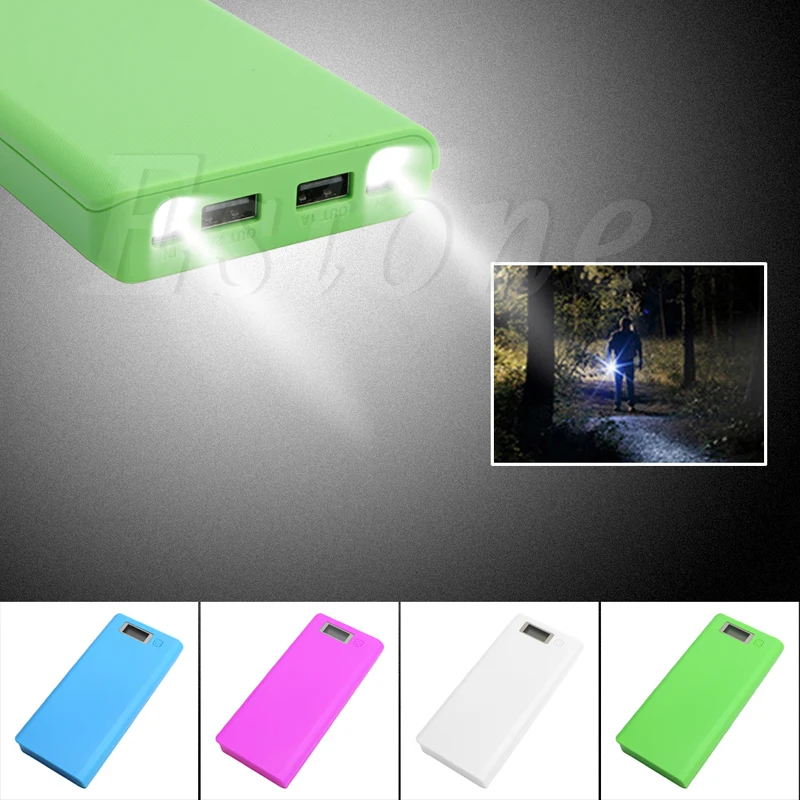 

USB Mobile Power Bank Charger DIY Pack 8pcs 18650 Battery Case Holder for Phone