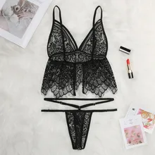 Новинка, женское кружевное Эротическое нижнее белье, ажурное, сексуальное, перспективный комплект из двух предметов, на бретельках, Bielizna damski Komplety