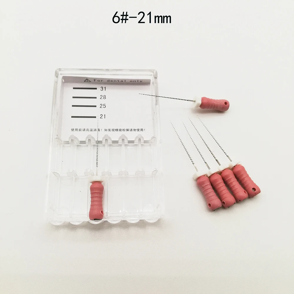 6 шт./упак. Стоматологическая Файлы к корневого канала 21& с фокусным расстоянием 25 мм 6#10#40# ассорти для стоматологии стоматологических инструментов ручной Применение Нержавеющая сталь