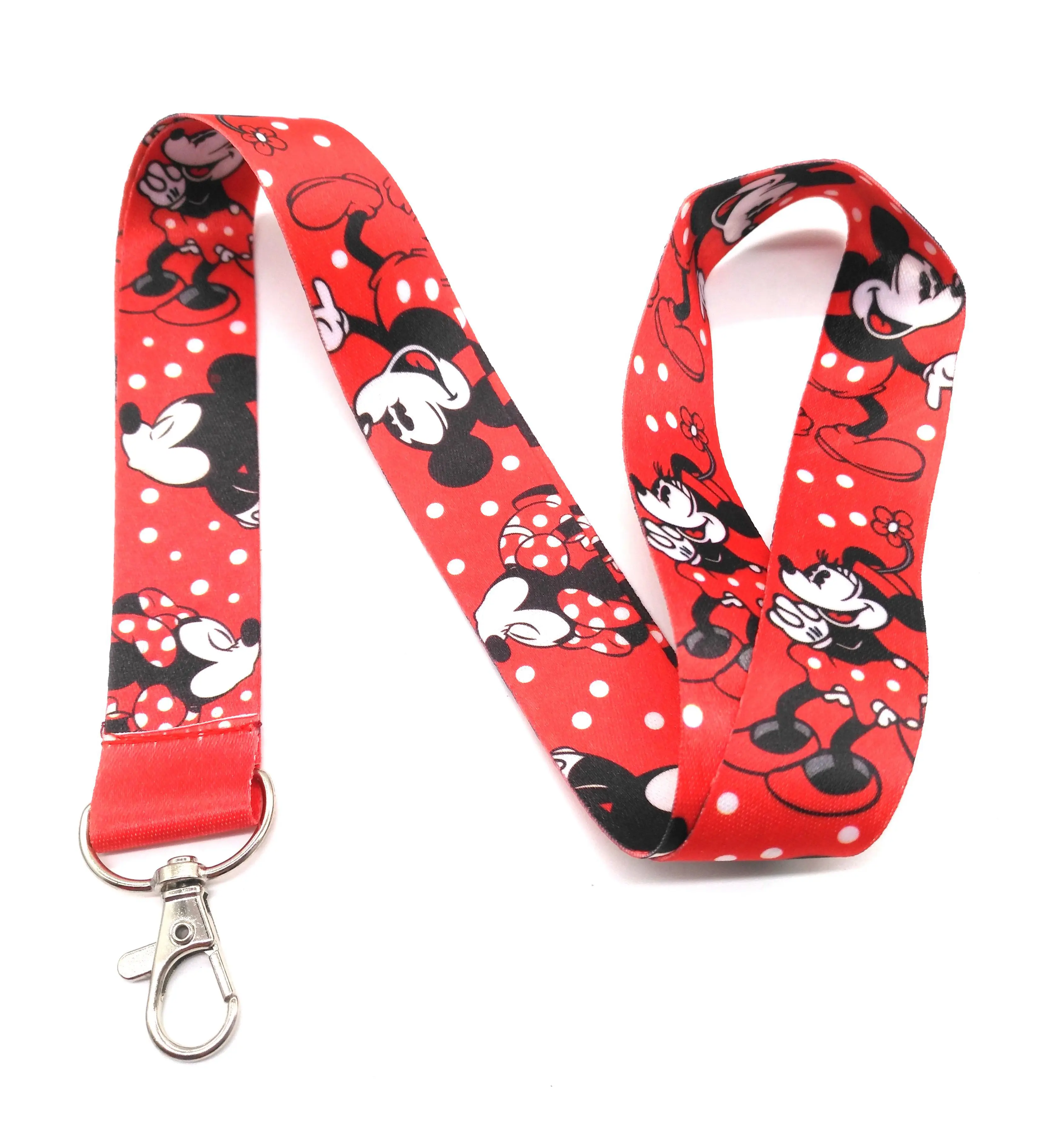 

10pcs/20pcs/30pcs/50pcs miceky minnie Neck Strap Lanyard Mobile Phone Key Chain ID Badge Key Chains G11