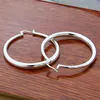 Boucles d'oreilles créoles rondes en argent 925 pour femmes, nouvel arrivage, bijoux à la mode ► Photo 3/3