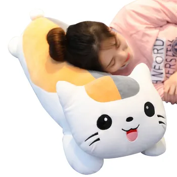 

50/70cm High Quality soft Doll Kawaii Kneeling Cat Lovely Animal Plush Toy Stuffed pillow Christmas Gift For Kids Child newborn