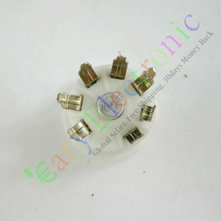 Wholesale and retail 20pcs MINI 7pin PCB Ceramic vacuum tube sockets valve base 12AE6 6AT6 6BK6 12AV6 free shipping