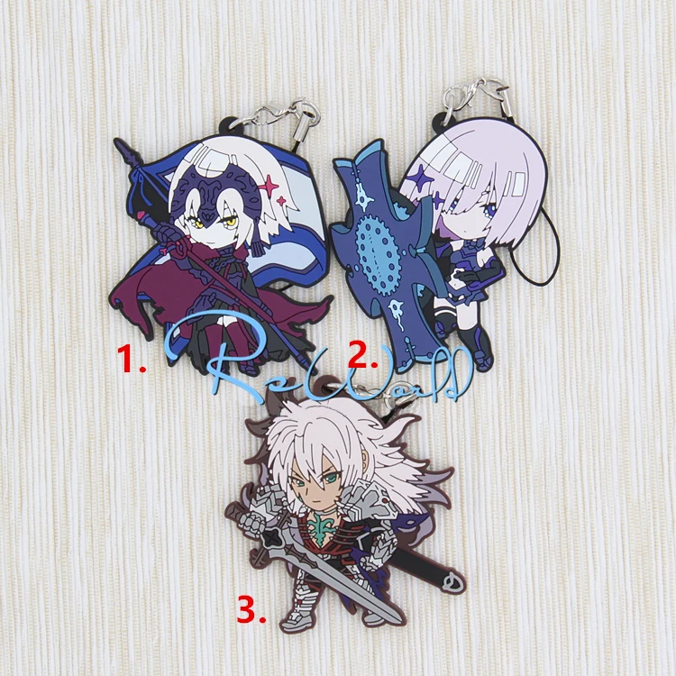 Fate/Grand Order Fate/Apocrypha Anime Matthew Kyrielite Jeanne d'Arc Siegfried Fate Apocrypha Rubber Keychain|Игровые фигурки и