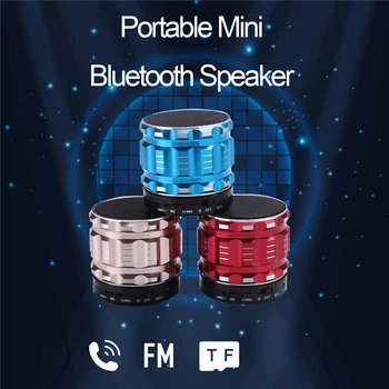 

Portable Metal texture Mini Bluetooth Speakers with TF Card Music Surround Wireless Sound Subwoofer Stereo Loudspeaker Durable