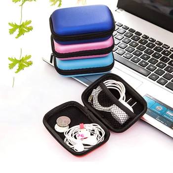 

Fashion Mini Zipper Earphone Headphone SD Card Bag Storage Box Key Wallet Travel Accessories Packing Organizers