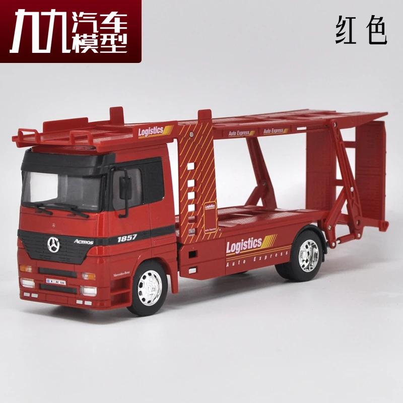 1/32 Новые Специальные Литые металлические настольные демонстрационные модели для грузовиков, игрушки для детей - Цвет: Transporter Red