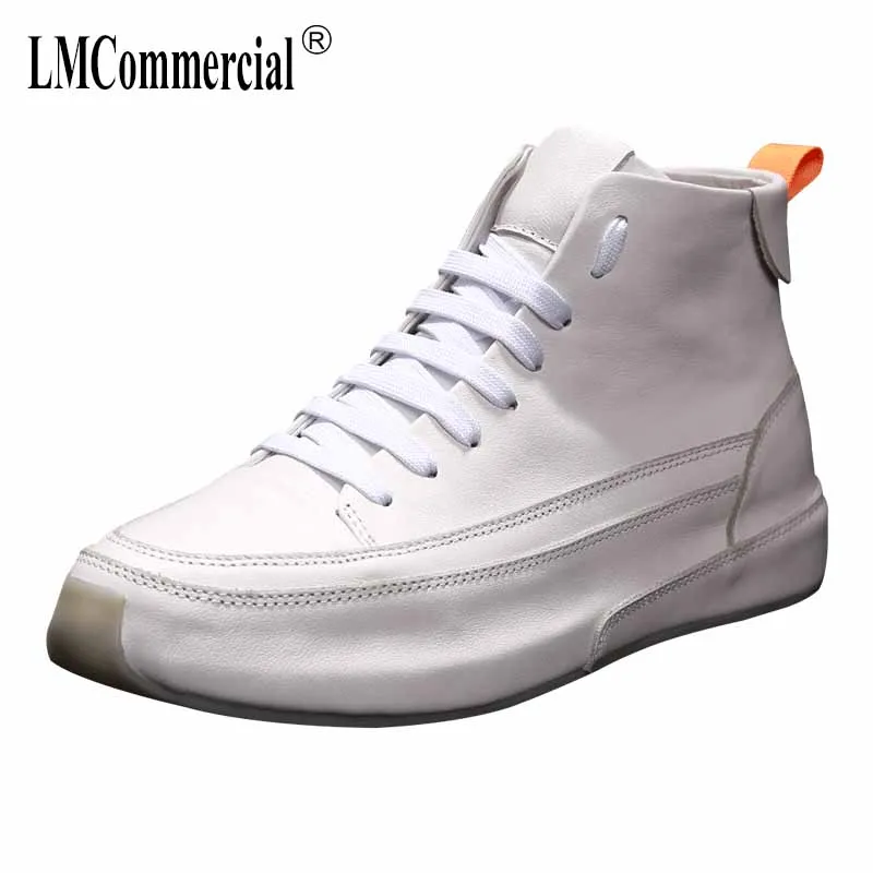 

Casual shoes men Genuine leather lace Martin boots new autumn winter British retro all-match cowhide breathable sneaker fashion