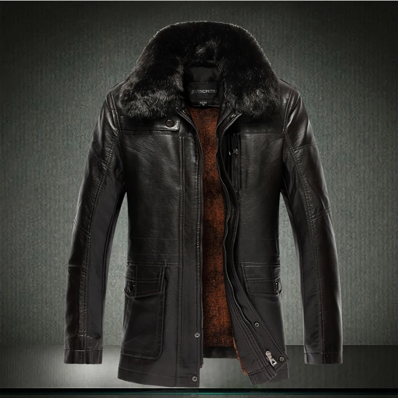 Горячая Распродажа Кожаная Куртка Jaqueta Masculina мужская кожаная куртка мужские