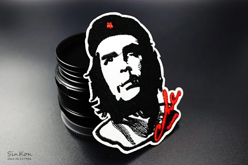 Che Guevara(Размер: 8,0X9,3 см) DIY Значки для одежды нашивка вышитая аппликация, этикетка для шитья одежды наклейки одежда орнамент