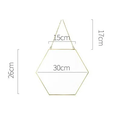 Геометрический стеклянный Декор на стену зеркало нордическая Золотая рамка косметическое зеркало для ванной комнаты гостиной украшение дома mx3061630 - Цвет: M