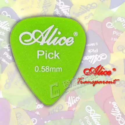 Алиса матовый прозрачный пластик электрические/Медиаторы для акустической гитары Plectrums, калибр 0,58 мм/0,71 мм/0,81 мм/0,96 мм/1,20 мм/1,50 мм