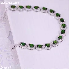 KJJEAXCMY ювелирные изделия Красочные ювелирные изделия, естественный диопсид браслет, 925 серебряные оптовые продукты, женских моделей