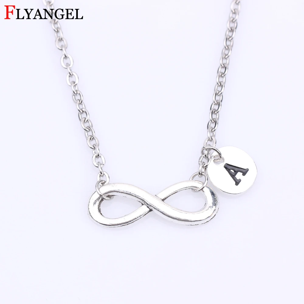 

Charm Fashion Infinity 8 Custom Initials Pendant Necklaces Collares For Women Men Bijoux Clavicle Necklace Collar Jewelry