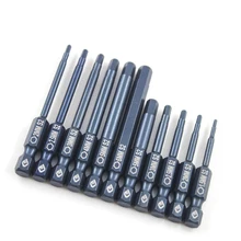 50 65 100 мм Длинный Магнитный безопасный Электрический шестигранный набор бит отвертки 1/4 дюйма хвостовик H1.5 до H14 отвертка Биты для электроинструмента