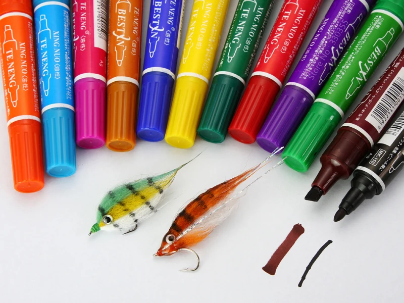 Fly Tying Marker Set waterproof 12 Colors ; C60201in Fishing Lures