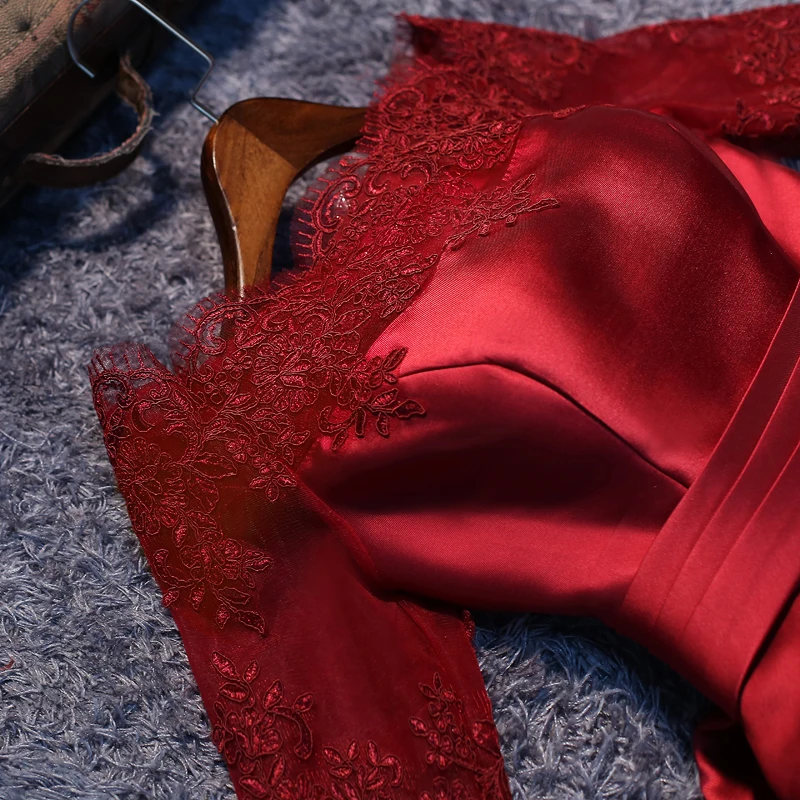 Ruthshen Светоотражающие платье бордовый розовые платья для выпускного вечера по колено вечернее платье с аппликацией с плеча Формальное