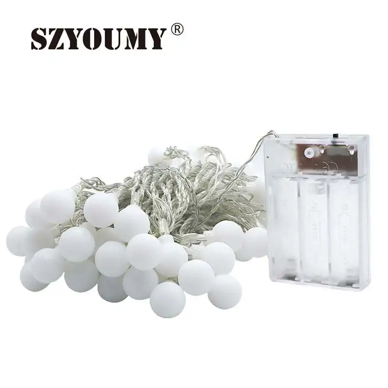 

SZYOUMY AA Battery Powered 10M Garland Xmas LED Ball String Light 80 LEDS LED Fairy Lights for Christmas Tree Wedding Party