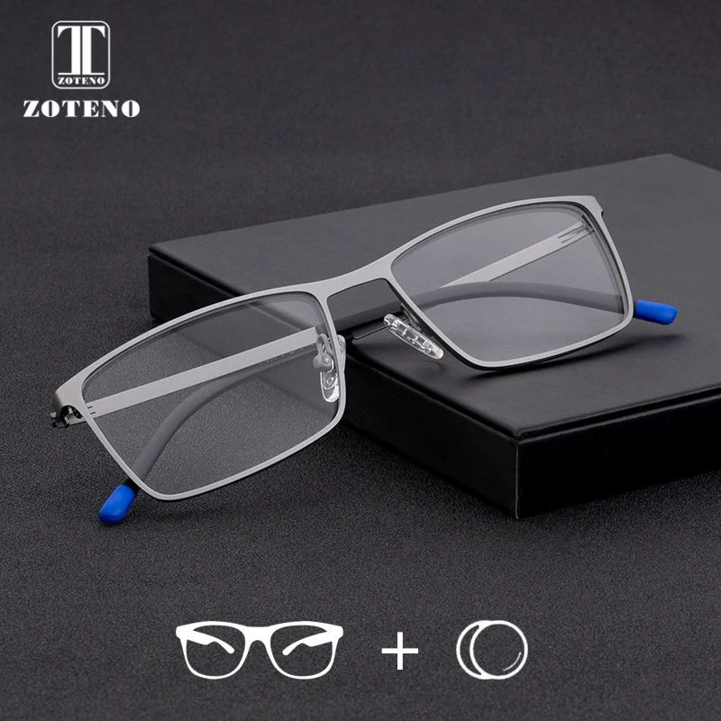 

Metal Prescription Eye Glasses Myopia Optical Clear Anti Blue Ray Photochromic Multifocal Reading Computer Eyewear For Men #366