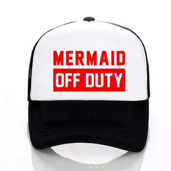 

mermaid off duty letter print Baseball cap Summer Lady hat outdoor leisure Mesh cap fashion women trucker cap