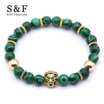 

Lion Bracelet Stone Beads Bracelets For Women Jewelry Men Pulseira Masculina Feminina Erkek Bileklik Mens Buda Pulsera Hombre