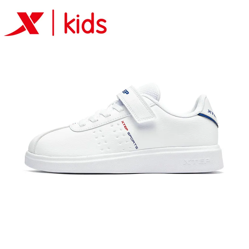 681115319176 Xtep boy skateboarding shoe white student children's shoes waterproof anti-slip shoe for chirldren