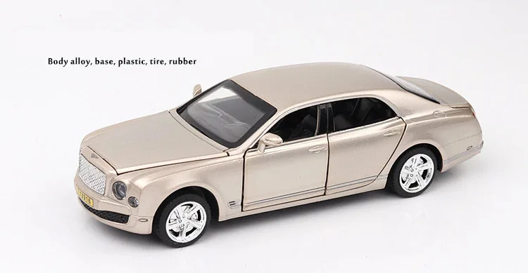 Новая модель 1/32 Mulsanne имитация внедорожника модель 6 открытые двери, звук и свет функция эха игрушка автомобиль детская коллекция