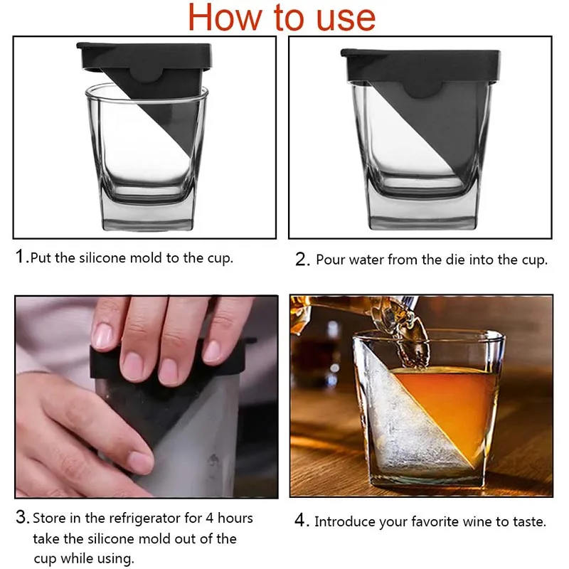 Goede TEENRA 1 stks Whisky Wijn Beker Met Siliconen Ijs Schimmel Vodka Ijs cup Siliconen Vorm Wijn Cup Drinkware Gereedschap