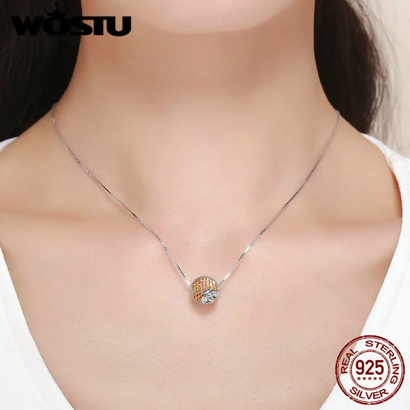 WOSTU Authentic 925 Sterling Silver The Home of Bee Honeycomb Charm fit Beads Bracelet Bangles DIY Jewelry Making Gift DXC654