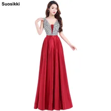 Suosikki Charming V-Neck Beads Corpete Aberto Para Trás UMA Linha de Vestido de Noite Longo Festa Elegante Vestido De Festa elegantes Vestidos de Baile