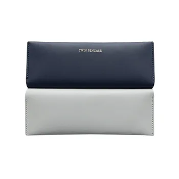 

Cool Korean Fashion PU Pencil Bag Creative Twin Pencil Case Gift 1 Piece