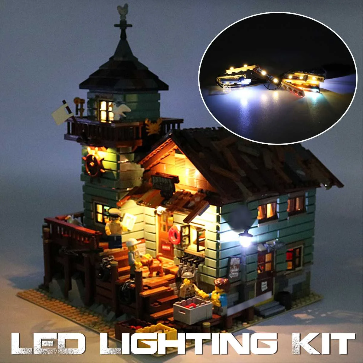 

LED Lighting Kit Only for Lego 21310 for Fisherman Cabin for Fishing Store Building Blocks Bricks Toy ( Model Not Included )