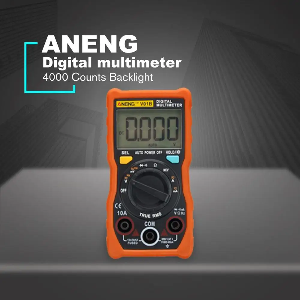 

ANENG V01B NCV Digital LCD Multimeter AC/DC Voltmeter Ammeter True RMS