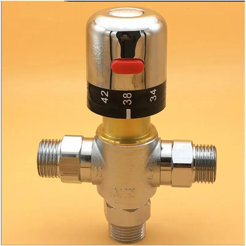 (G1/2) Brass Thermostatic Valve, Water Temperature Thermostatic Mixer .
