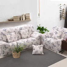 1 STÜCK Blumen Druck Schmetterling Muster Stretch Schutzhülle Sofa 1/2/3/4-Seats Fest All-inclusive rutschfeste Sofa Abdeckung