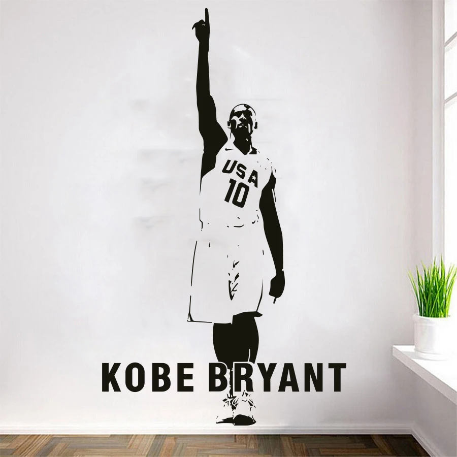 

NBA Basketball Star Kobe Bryant Wall Sticker Vinyl Decal Room Graphic Transfer Art Decor Boy Room Wall Decals B684