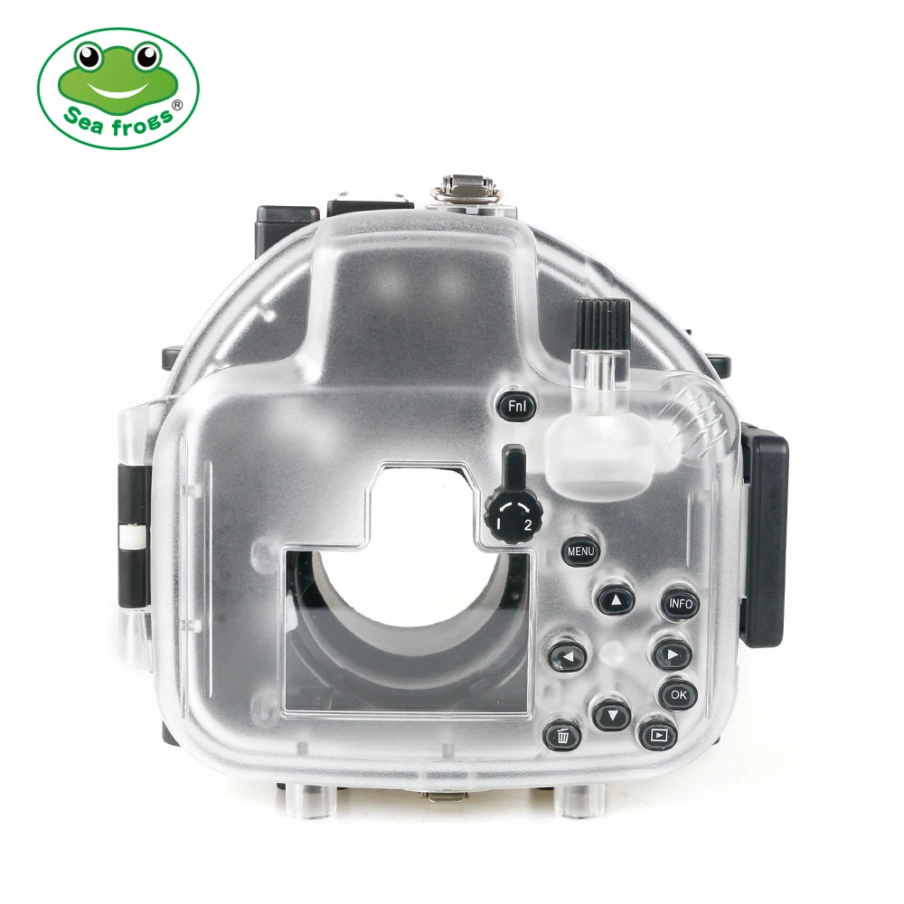 

Seafrogs 40m 130ft Underwater Waterproof Housing Case For Olympus E-M5 Mark II Support 12-50mm lens with tray and fisheye