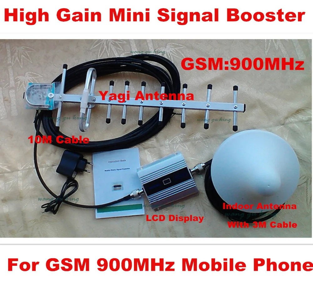 Мобильный телефон мини GSM 900 МГц, репитер/ретранслятор сигнала repetidor, сотовый телефон усилитель сигнала GSM усилитель с 13dbi yagi антенна fm ЖК-дисплей дисплей