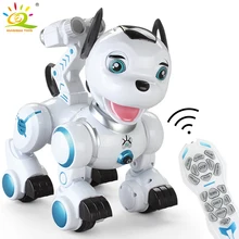 HUIQIBAO TOYS RC Smart Dog Sing Dance Walking Remote Control Animals Robot Simulation Dog Electronic Pet Kids Toys for children