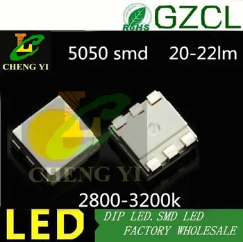 

(led panel light)High bright 5050 light DIODE 20-22LM WARM WHITE SMD LED 2800-3200K 3.0-3.5V