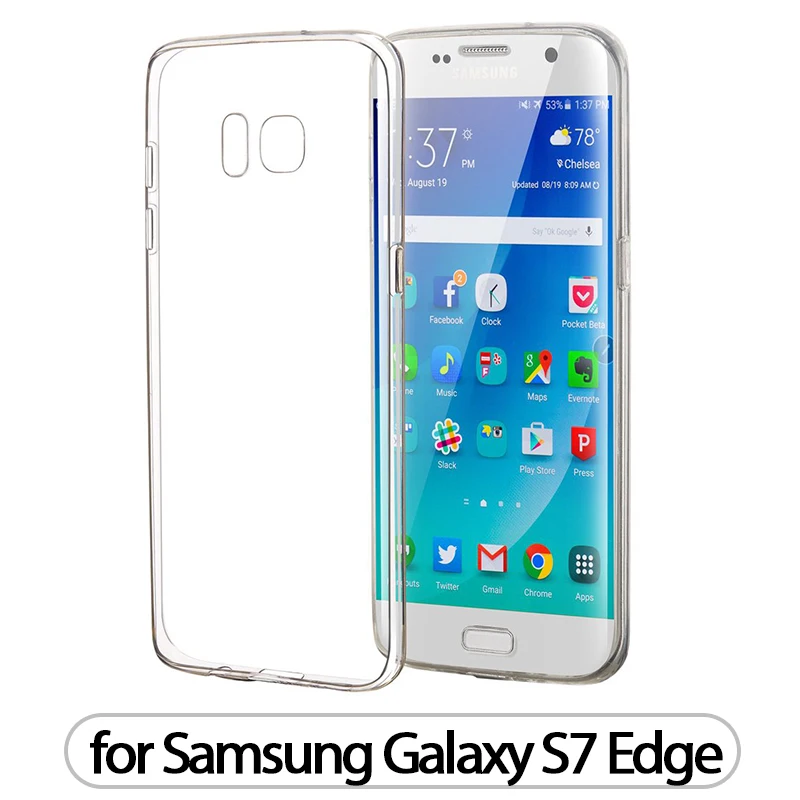Чехол для samsung Galaxy S10 S10E S9 S8 S7 TPU Силиконовый прочный чистый мягкий чехол для samsung S10 Lite 5G S9 Plus Edge задняя крышка - Цвет: for Galaxy S7 Edge