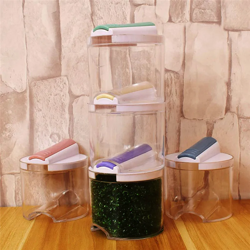 5pcs/Set Seasoning Cans Home Restaurant Kitchen Material Spice Rack