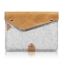 D-park New Luxury Style Crazy Horse Leather & Wool felt sleeve Case For apple ipad air 2 bags For iPad Pro 9.7 inch Tablet