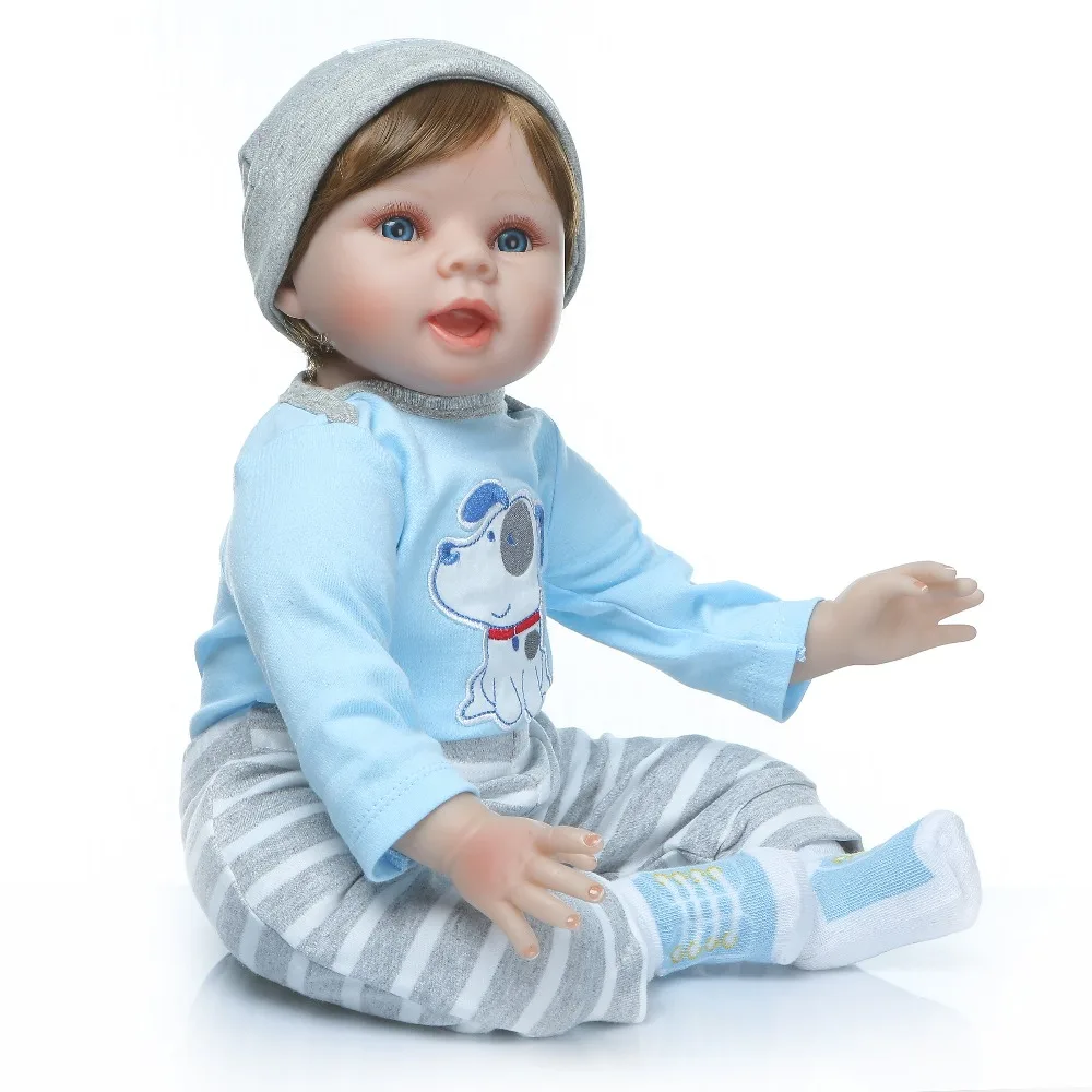 NPK 55 см силиконовые куклы Reborn Baby кукла живая Реалистичная Boneca Одежда для новорожденных "lifelike" Настоящая Девочка Кукла Reborn День рождения Рождество