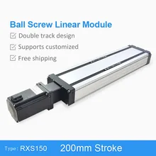 Best Offers 200mm Stroke Ball Screw Linear Motion Actuators High Precision Screw Driven For Robot Automated Production Line Best Offers 200mm Stroke Ball Screw Linear Motion Actuators High Precision Screw Driven For Robot Automated Production Line