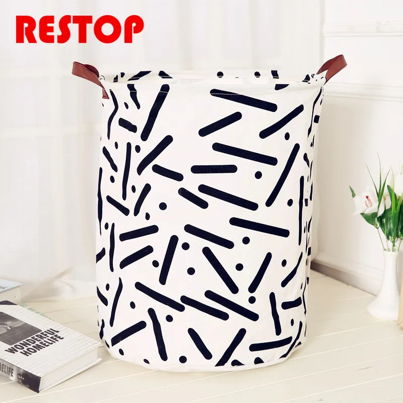 2018 Minimalist Laundry Basket Canvas Washing Laundry Bag Hamper