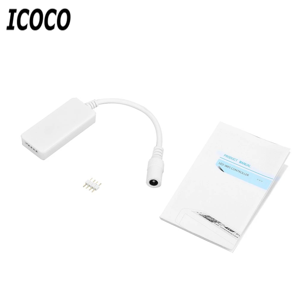 

ICOCO Mini LED WiFi Controller DC5-28V for Waterproof RGB LED Strip Light Adjustable 16 Million Color Mobile Phone Drop Shipping