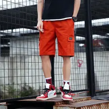 Свободные мужские шорты стиль сплошной карман уличная одежда комбинезоны модные спортивные новые мужские летние мягкие прохладные уличные